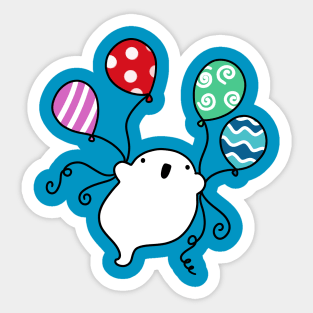 Balloon Ghost Sticker